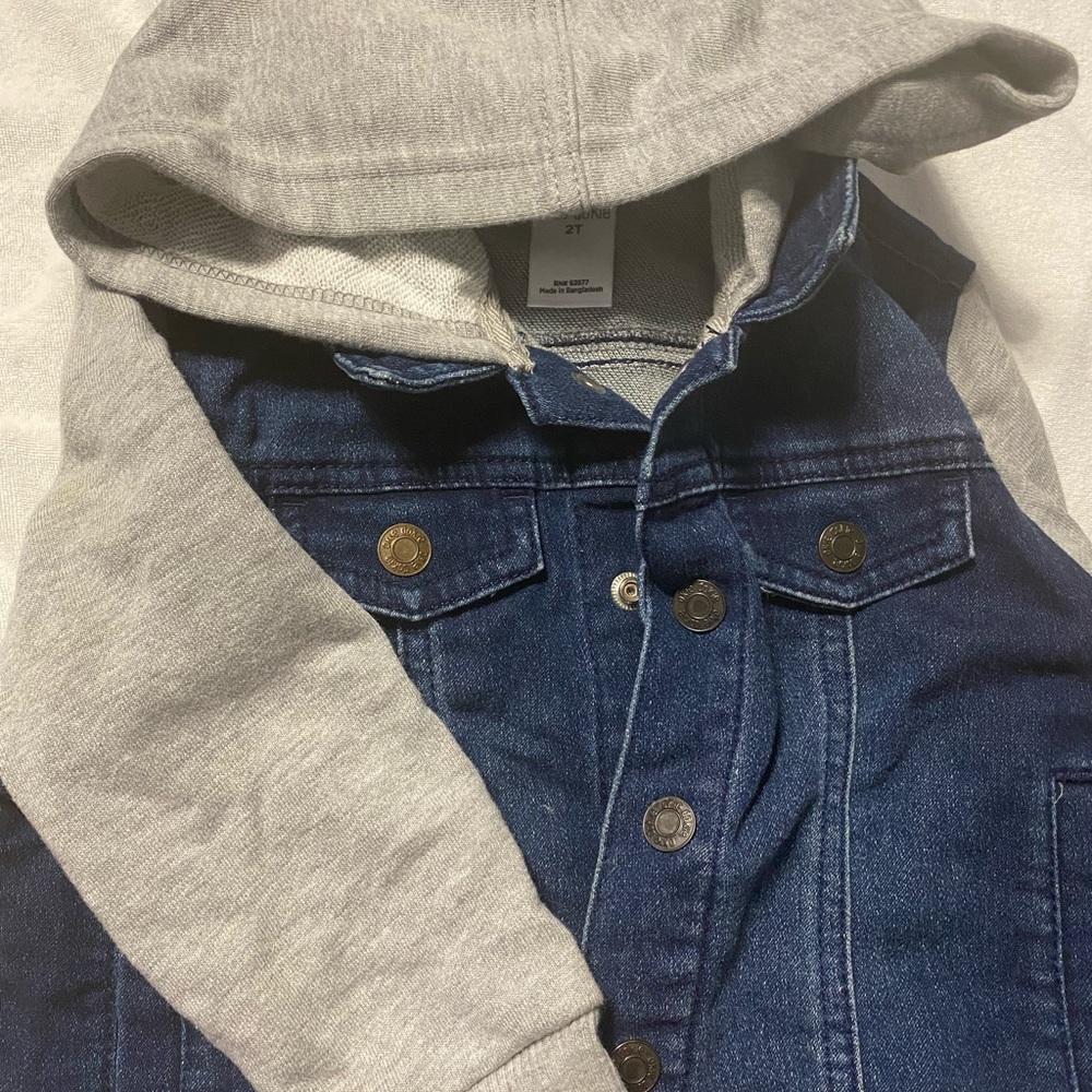 Jean jacket with hoodie